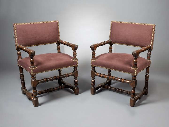 A Pair of Louis XIII Fauteuils